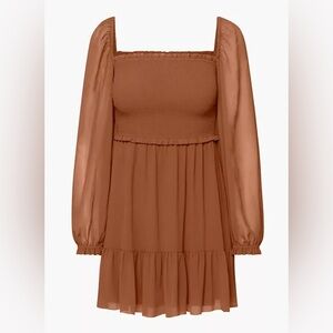 Aritzia - Wilfred Tempest Rich Chestnut Mini Dress in Size XL - NWT